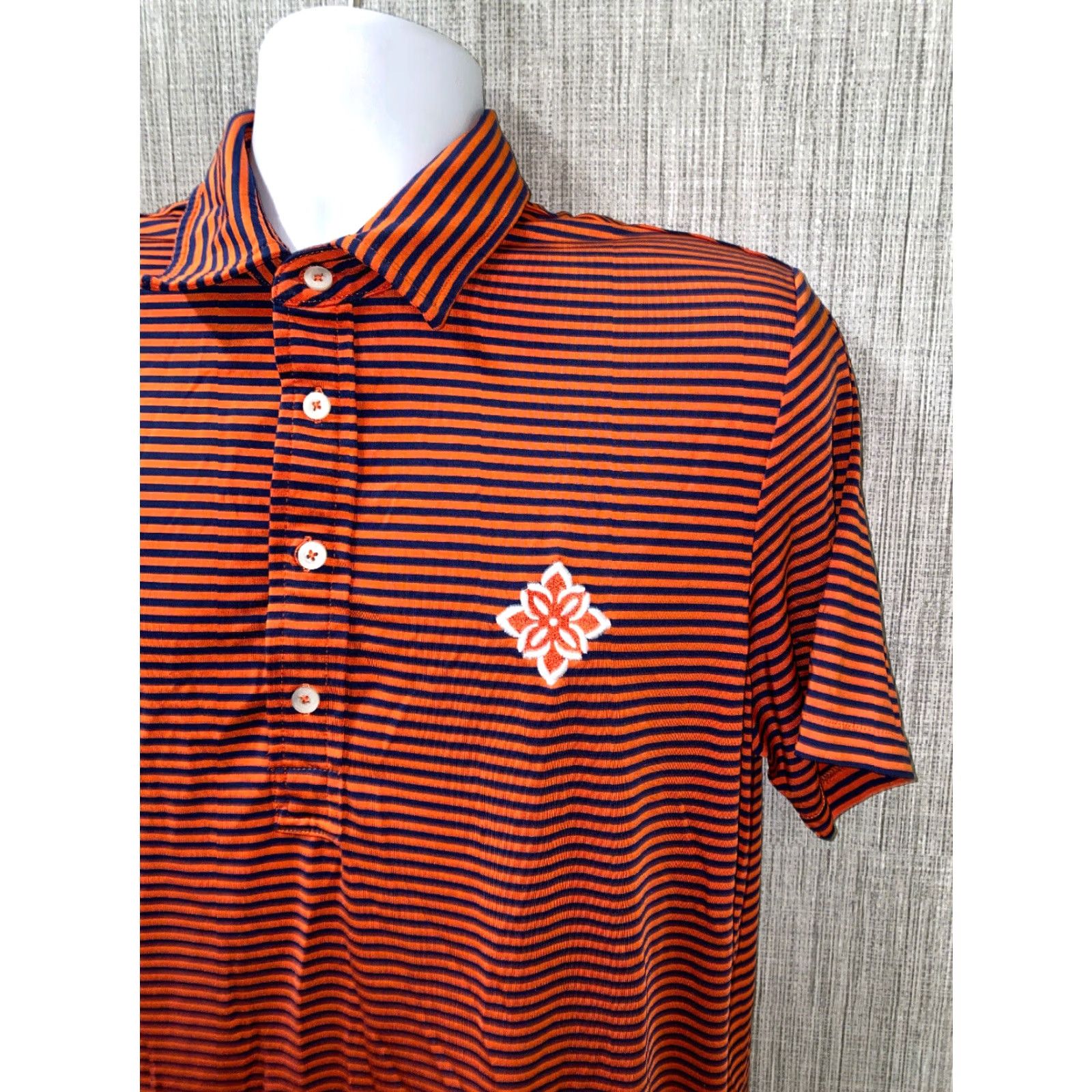 Ralph Lauren Ralph Lauren RLX Mens Orange/Blue Golf Polo Shirt Size L Size US L / EU 52-54 / 3 - 2 Thumbnail