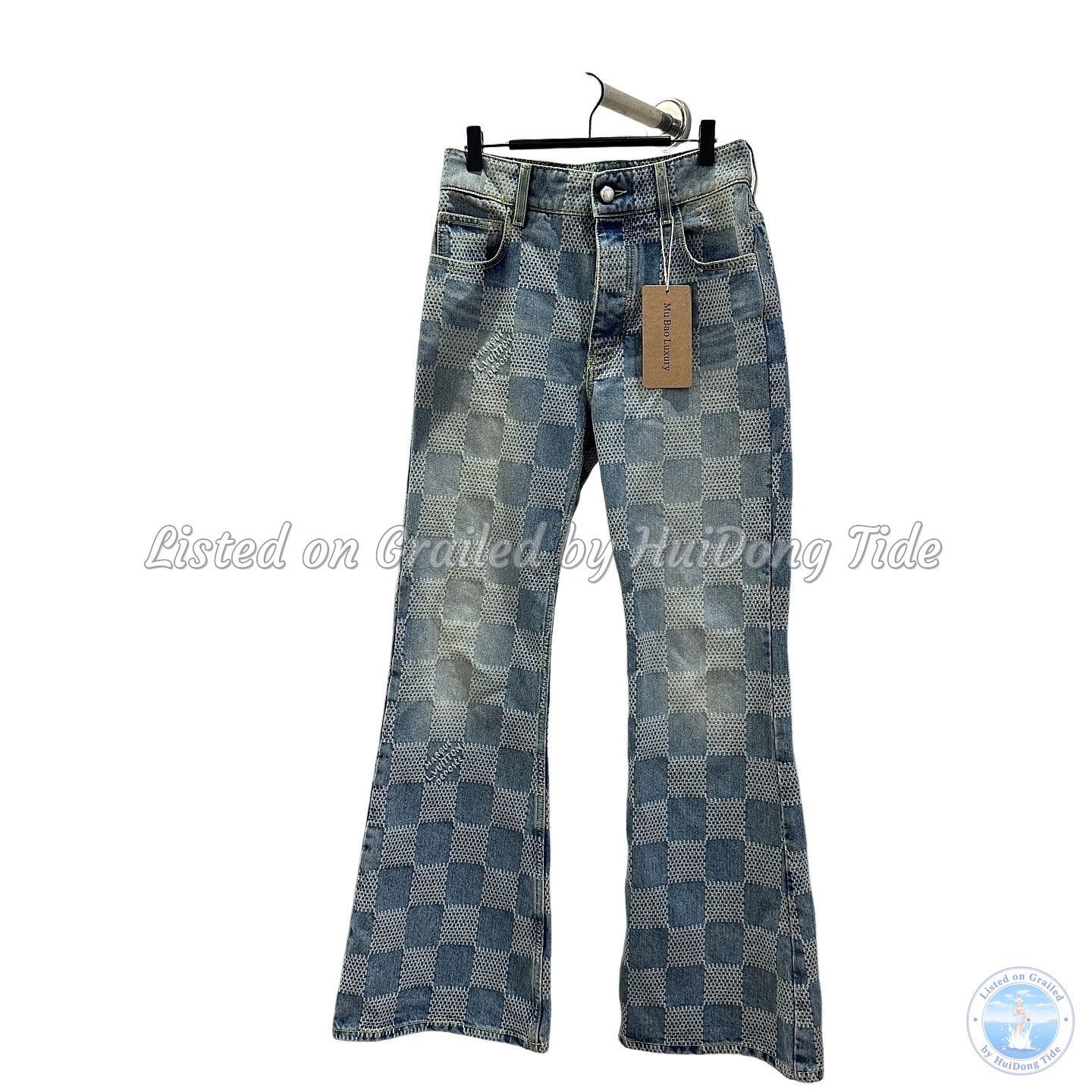 Louis Vuitton × Pharrell Louis Vuitton Damier flared jeans | Grailed