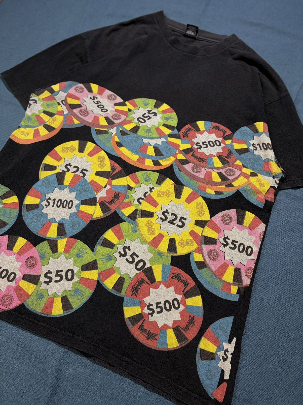 Stussy 2000s Stussy Poker Chip Tees L Size US L / EU 52-54 / 3 - 3 Thumbnail