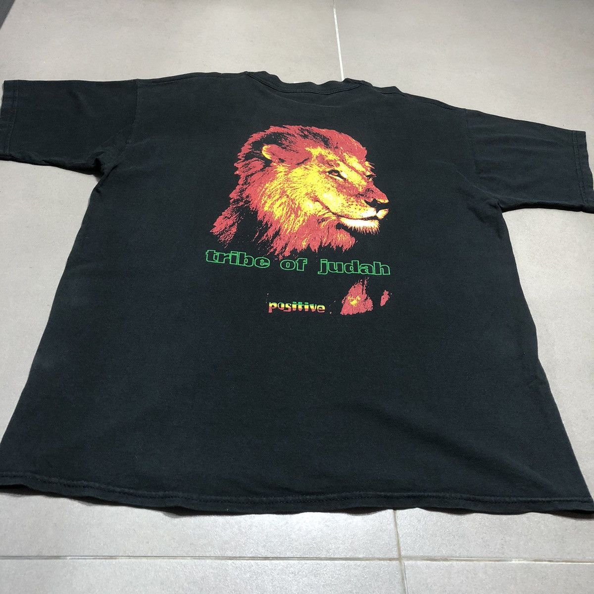 Vintage Vtg Tribe Of Judah Positive Rastafari Tahirt Size US XL / EU 56 / 4 - 7 Thumbnail