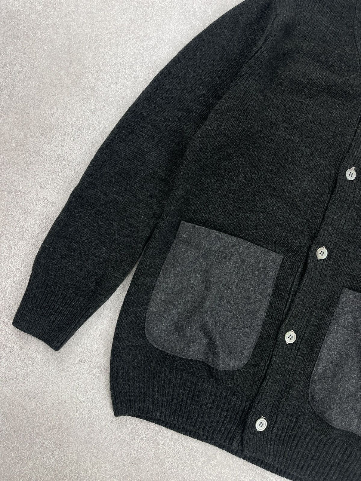 Comme des Garcons × Comme des Garcons SHIRT × Japanese Brand Comme des Garcons Shirt Wool Knit Cardigan Size L Size US L / EU 52-54 / 3 - 3 Thumbnail