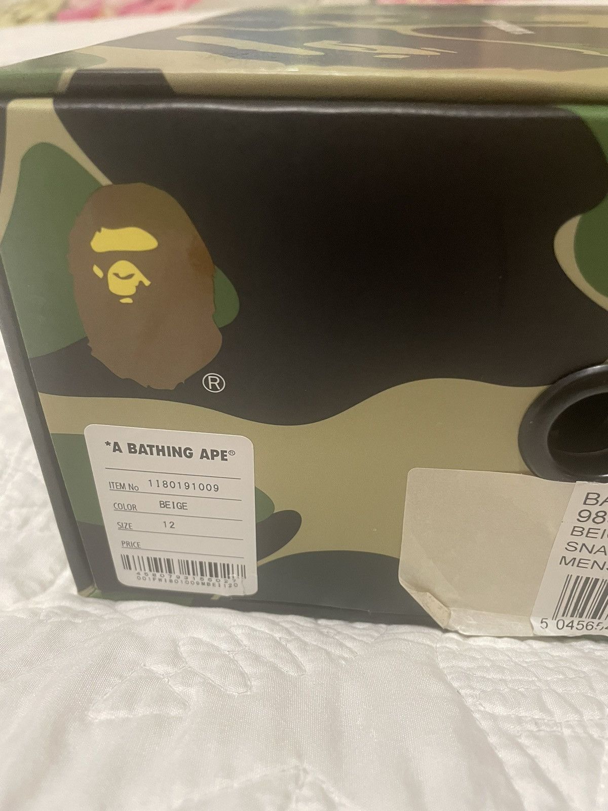 Bape Bapesta Snakeskin Beige Sneakers Size US 12 / EU 45 - 7 Thumbnail