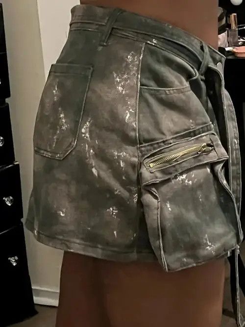Japanese Brand Patchwork Denim Skirt Size 30" / US 8 / IT 44 - 3 Thumbnail