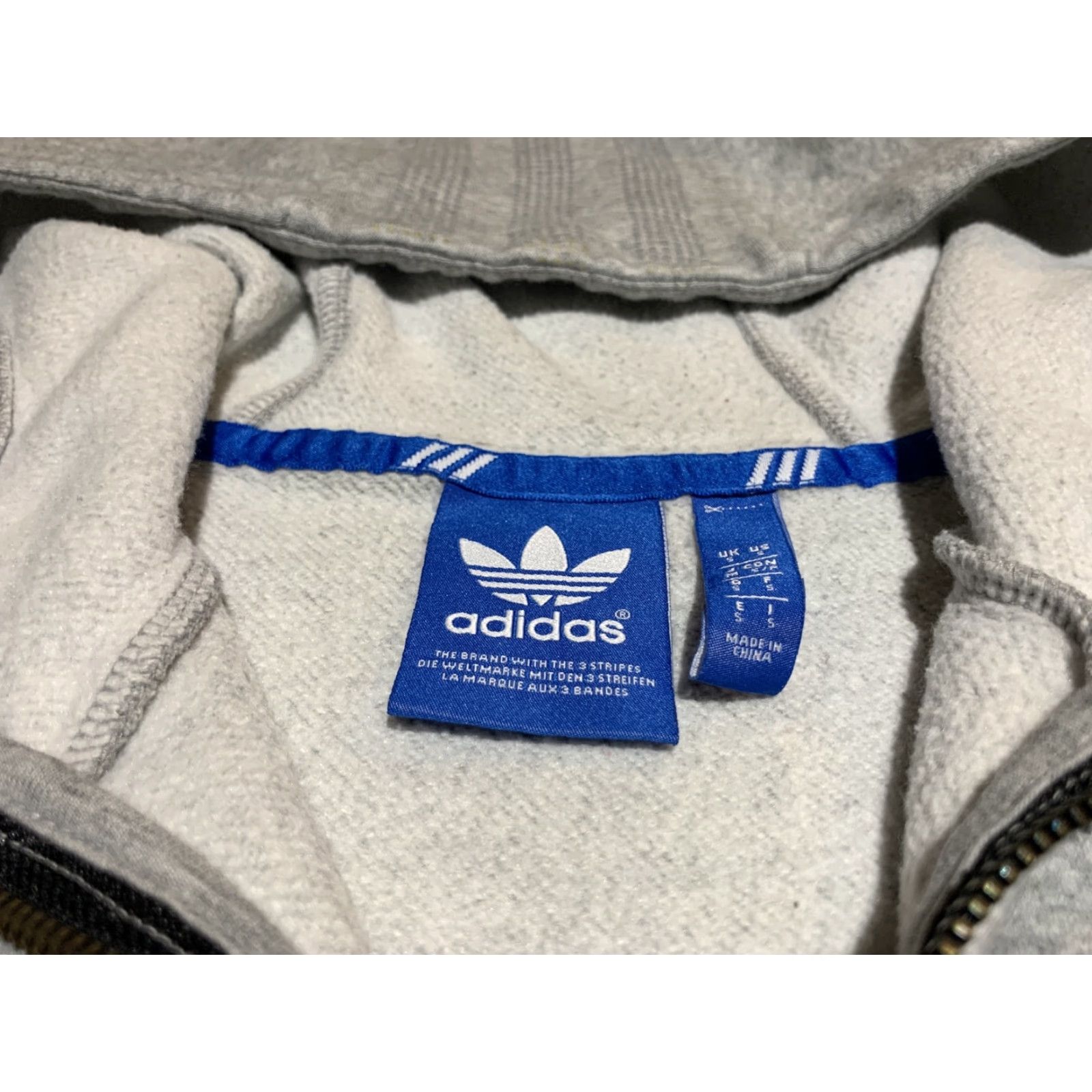 Adidas adidas Team Gray 1/4 Zip Trefoil Hoodie Mens S, Long Sleeve, Breathable, Regular Fit Size US S / EU 44-46 / 1 - 5 Thumbnail