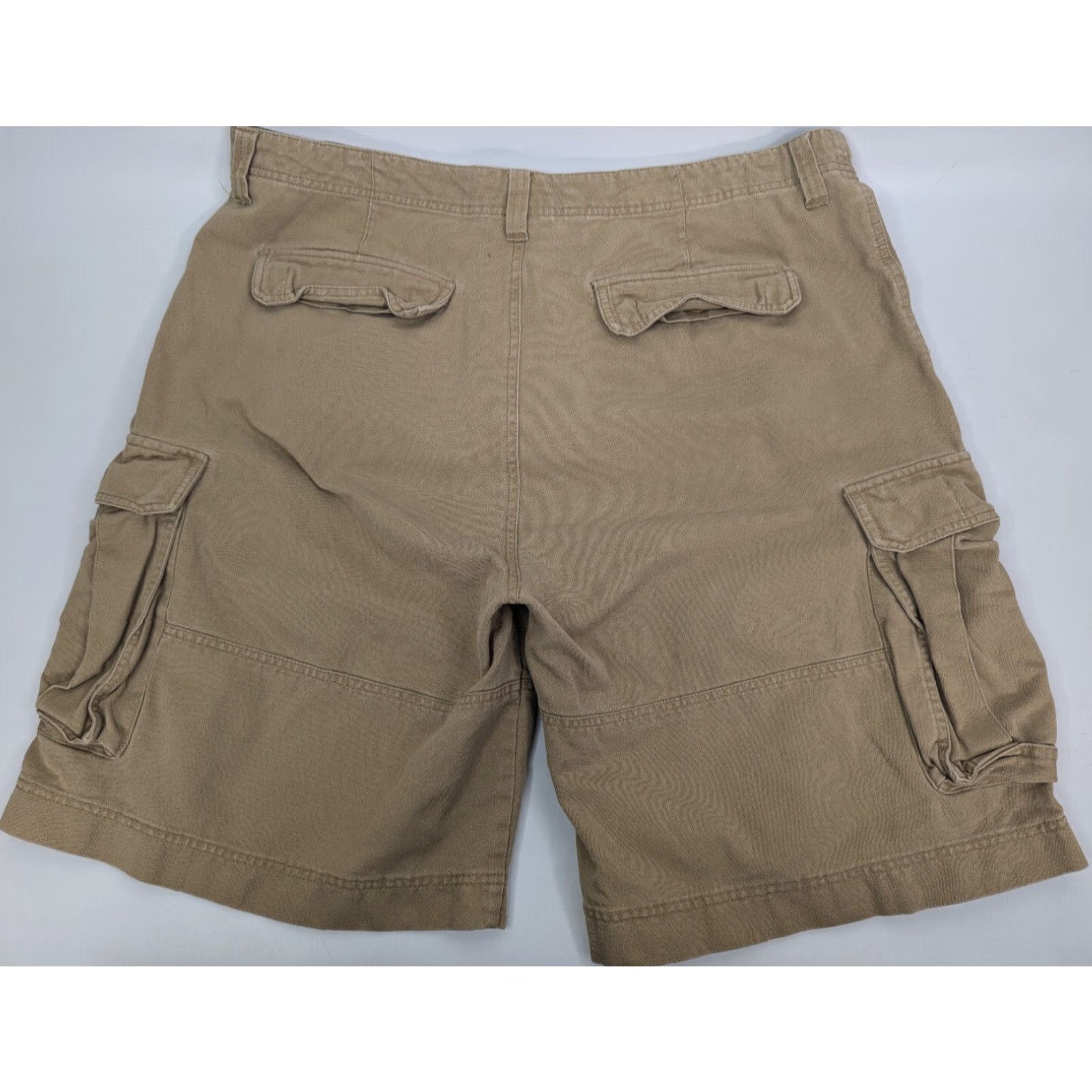 Ocean Pacific VINTAGE Ocean Pacific OP Cargo Shorts Baggy Men's 38 Khaki Canvas Pockets Brown Beige 90s Cargo Shorts Mens Size US 38 / EU 54 - 2 Thumbnail