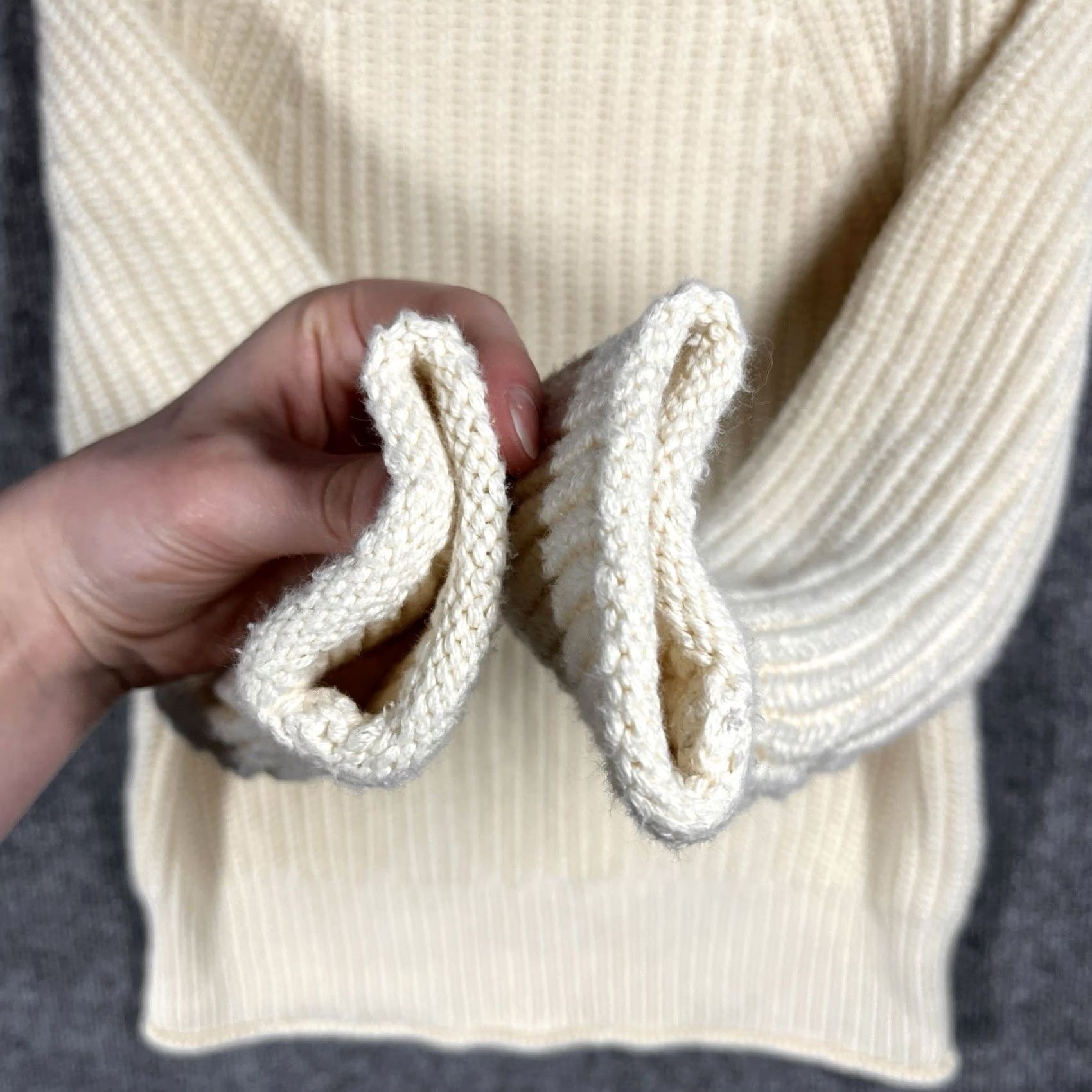J.Crew J. Crew Sweater Womens XS Ribbed Cotton Fisherman Chunky Knit Raglan Ivory Size XS / US 0-2 / IT 36-38 - 4 Thumbnail