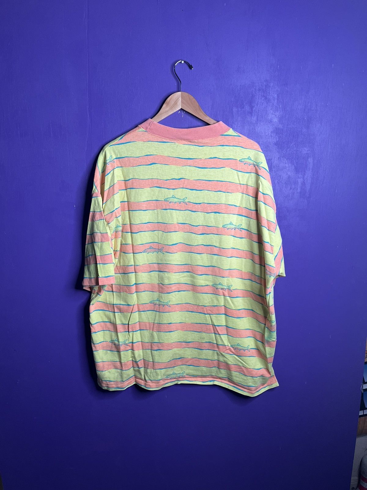 Columbia × Vintage Vintage 90s Columbia sportswear striped fishing t-shirt Size US XXL / EU 58 / 5 - 2 Thumbnail