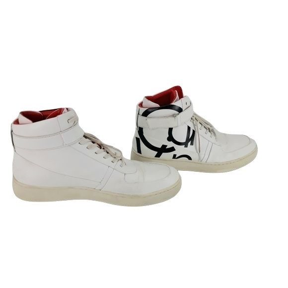 Calvin Klein Calvin Klein Navin Nappa Logo High Top Sneakers Sz 11 White Size US 11 / EU 44 - 9 Thumbnail