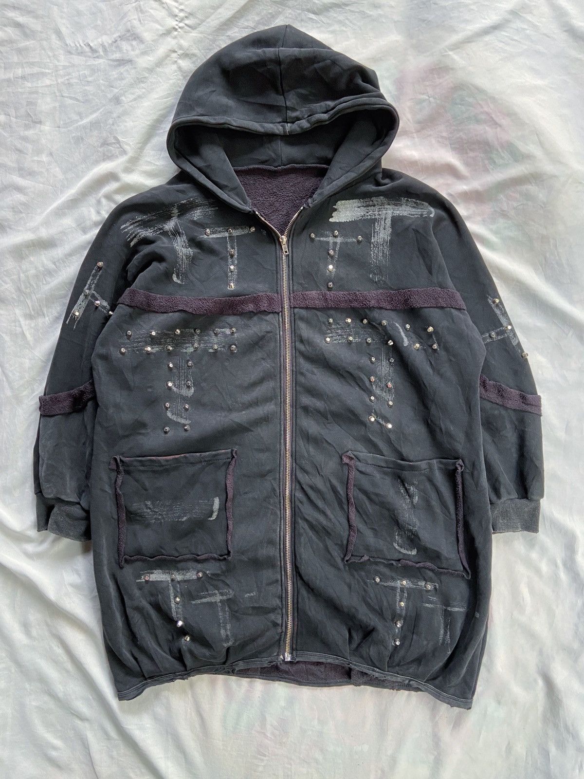 If Six Was Nine JAPANESE PUNK DISTRESSED UKNOWN BRAND PARKA STYLE ZIP HODDIE Size US XL / EU 56 / 4 - 1 Thumbnail