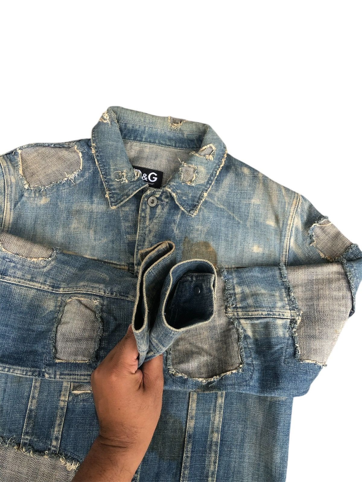 Dolce & Gabbana Dolce & Gabbana Boro Patchwork Distressed Denim Size US M / EU 48-50 / 2 - 18 Thumbnail