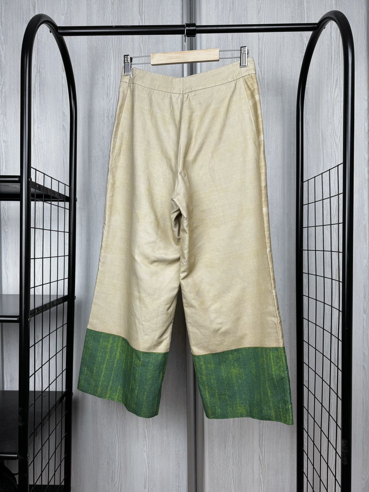 Akris Akris beige high rise wide leg multicoloured summer pants Size 30" / US 8 / IT 44 - 6 Thumbnail