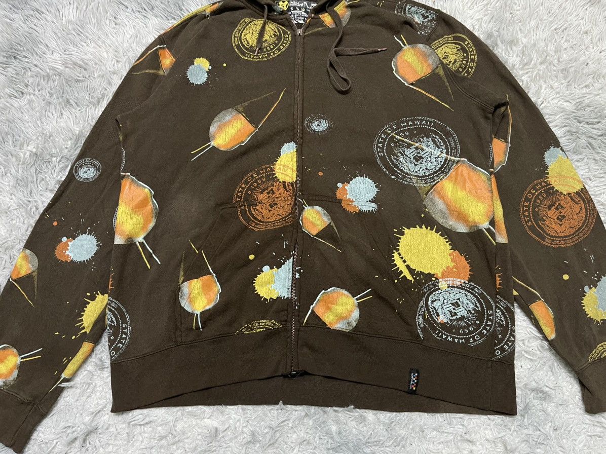Quiksilver 2000s QUICKSILVER HAWAII ALL OVERPRINT HOODIE ZIPPER Size US L / EU 52-54 / 3 - 5 Thumbnail