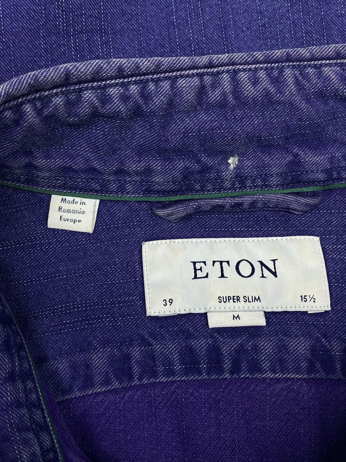 Eton 🔥 ETON DENIM BUTTON DOWN SHIRT SLIM FIT PREPPY STYLE Size US M / EU 48-50 / 2 - 5 Thumbnail