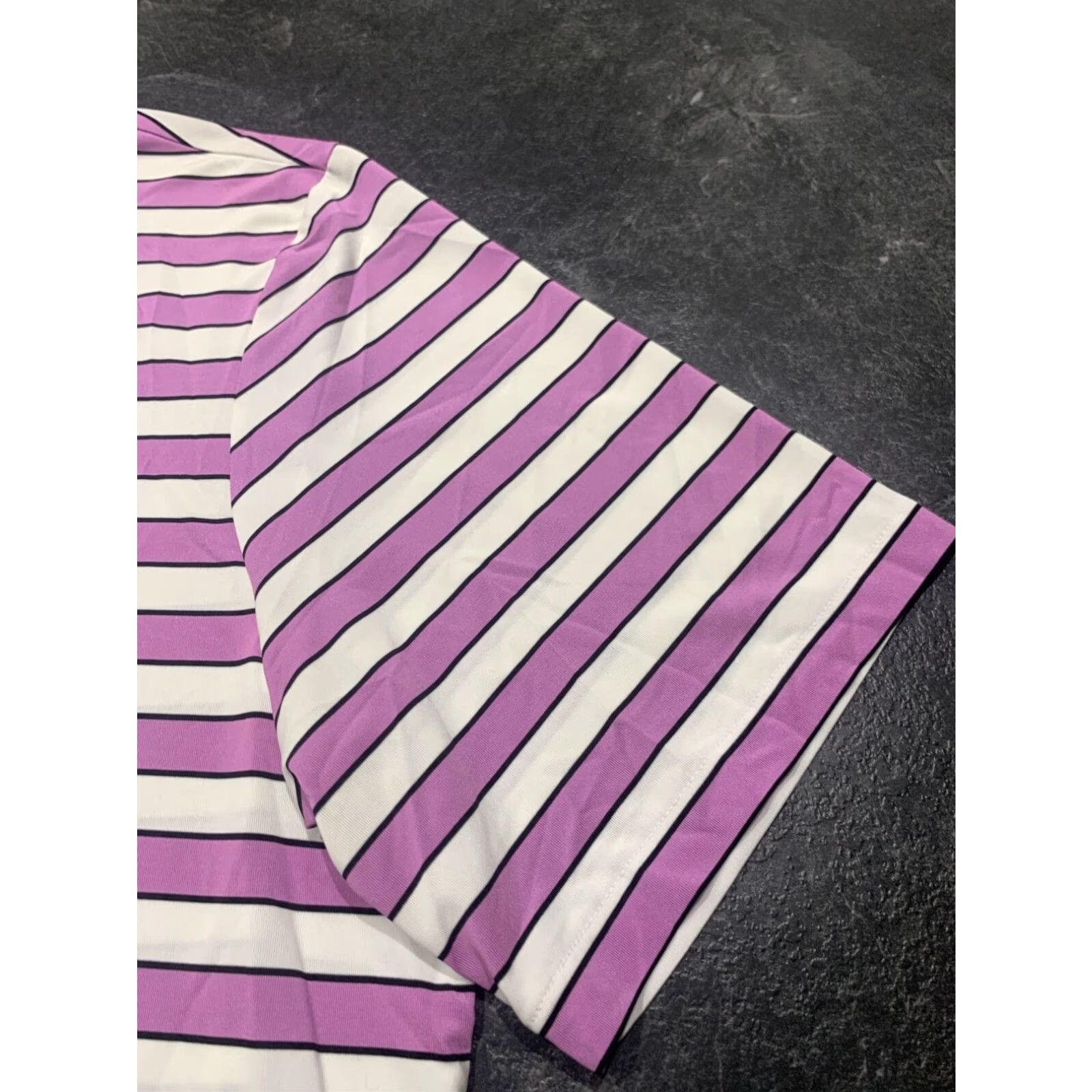 Ralph Lauren Ralph Lauren Mens Large Light Pink White Stripe Short Sleeve Golf Shirt Size US L / EU 52-54 / 3 - 2 Thumbnail