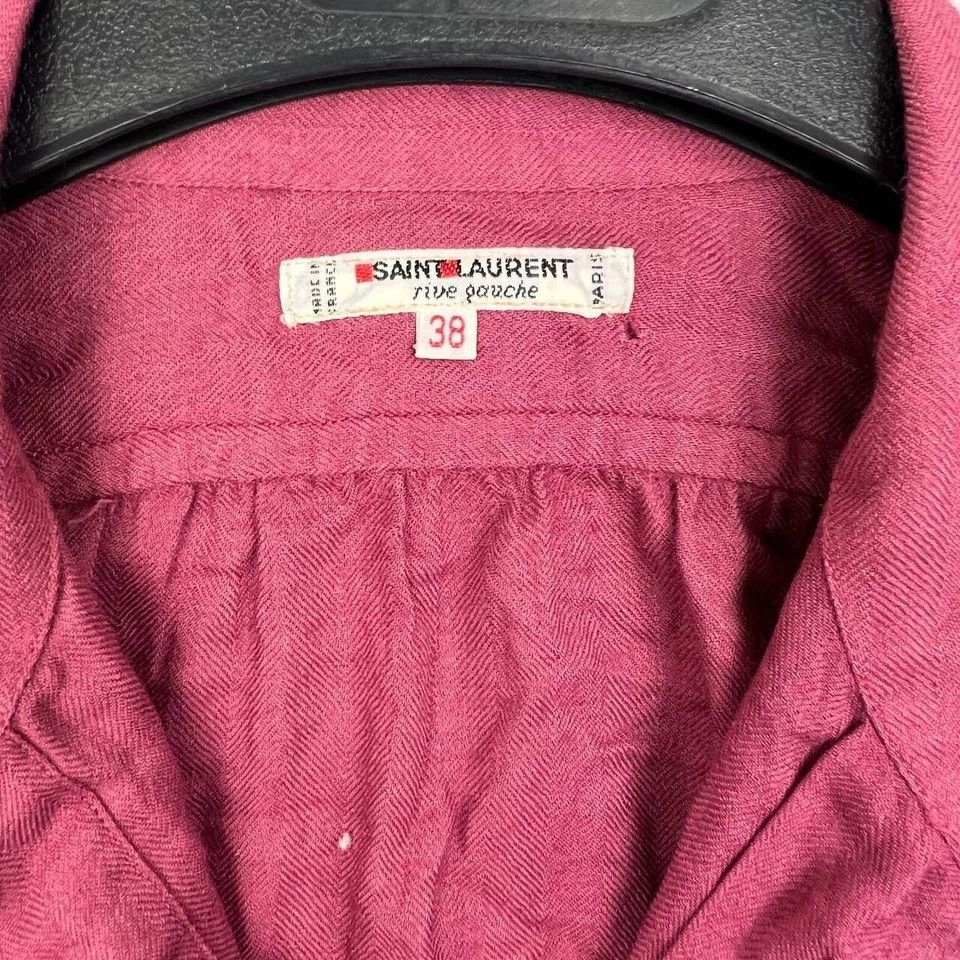 Saint Laurent Paris × Vintage Saint Laurent Shirt Women 38 Button Up Made in France Paris Size M / US 6-8 / IT 42-44 - 4 Thumbnail