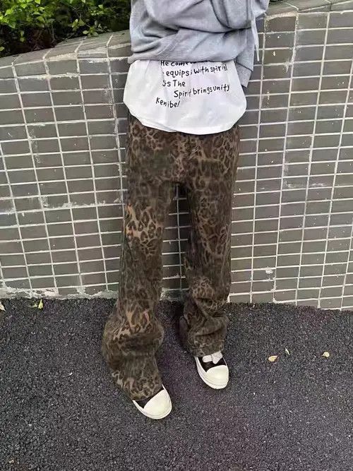 VIBE Everything Vintage Brown Leopard Bootcut Jeans Size US 28 / EU 44 - 4 Thumbnail