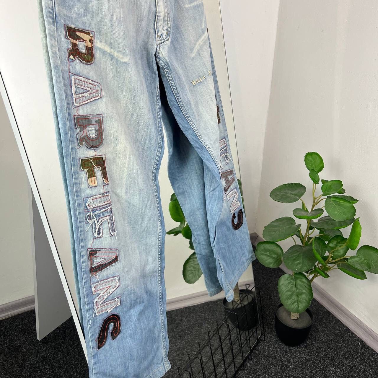 Designer × Japanese Brand × Vintage Japanese Brand Denim Pants Big Enbroidered Print Size US 33 - 6 Thumbnail