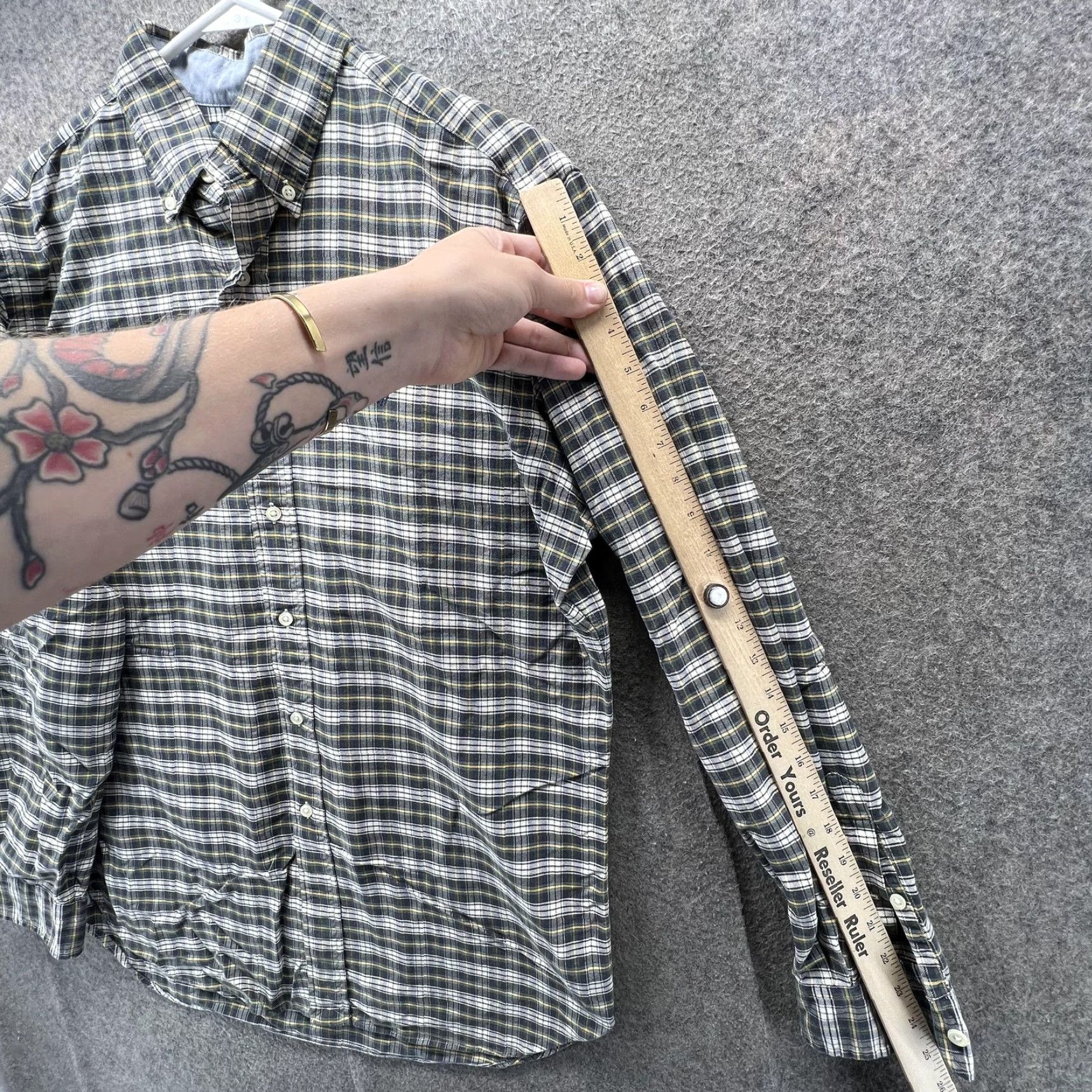 Ralph Lauren Ralph Lauren Shirt Mens Medium Green Tartan Plaid Button Front Casual Woven VTG Size US M / EU 48-50 / 2 - 3 Thumbnail