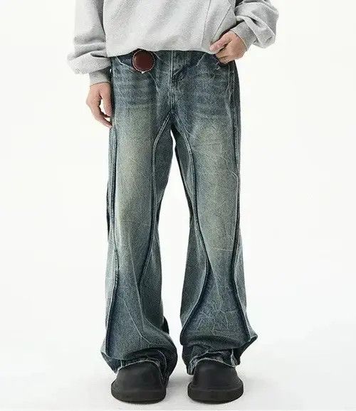Jean × Vintage y2k washed faded loose baggy jeans Size US 31 - 3 Thumbnail
