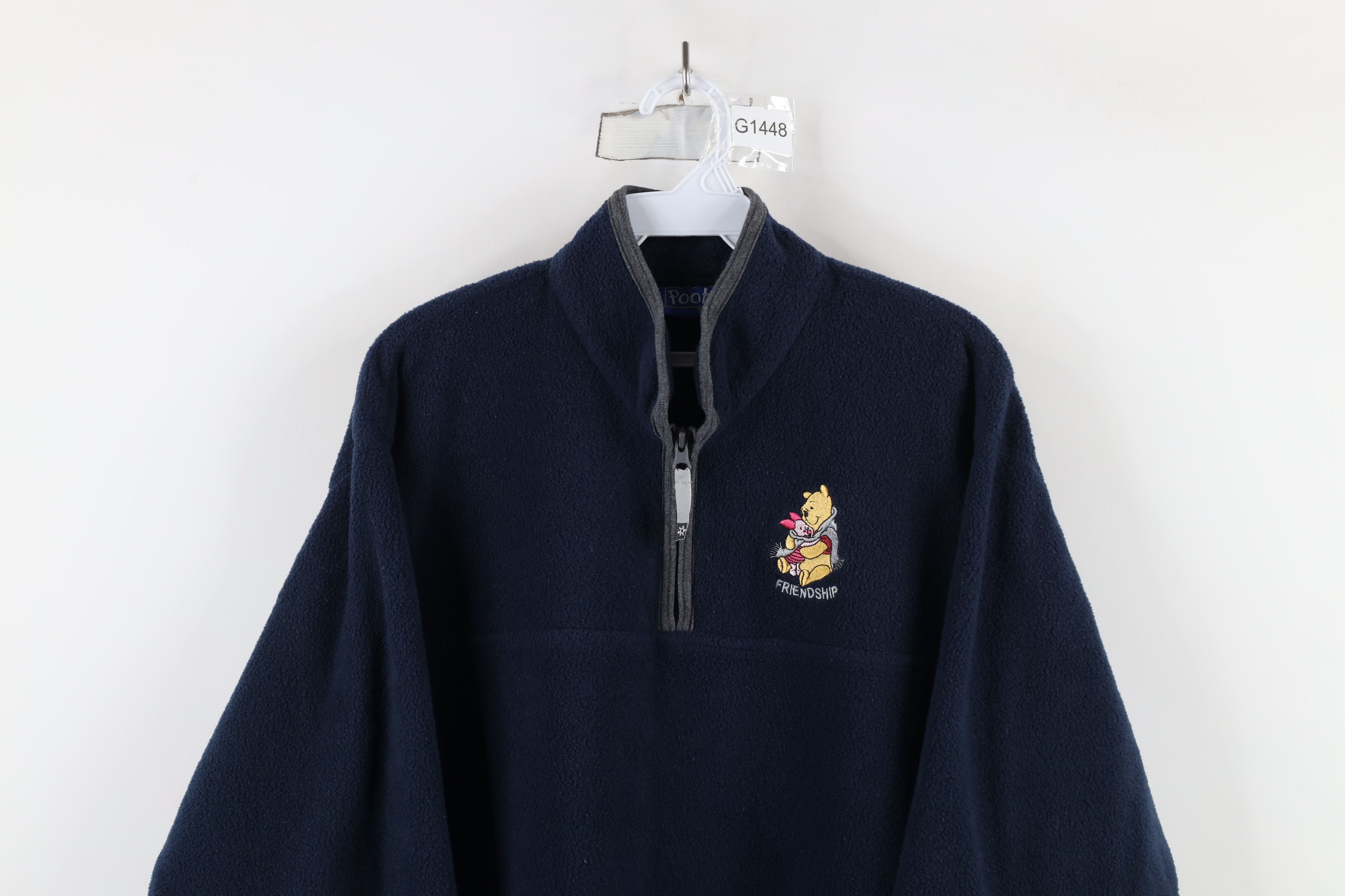 Disney × Vintage Vintage 90s Disney Winnie the Pooh Friendship Fleece Sweater Size L / US 10 / IT 46 - 2 Thumbnail