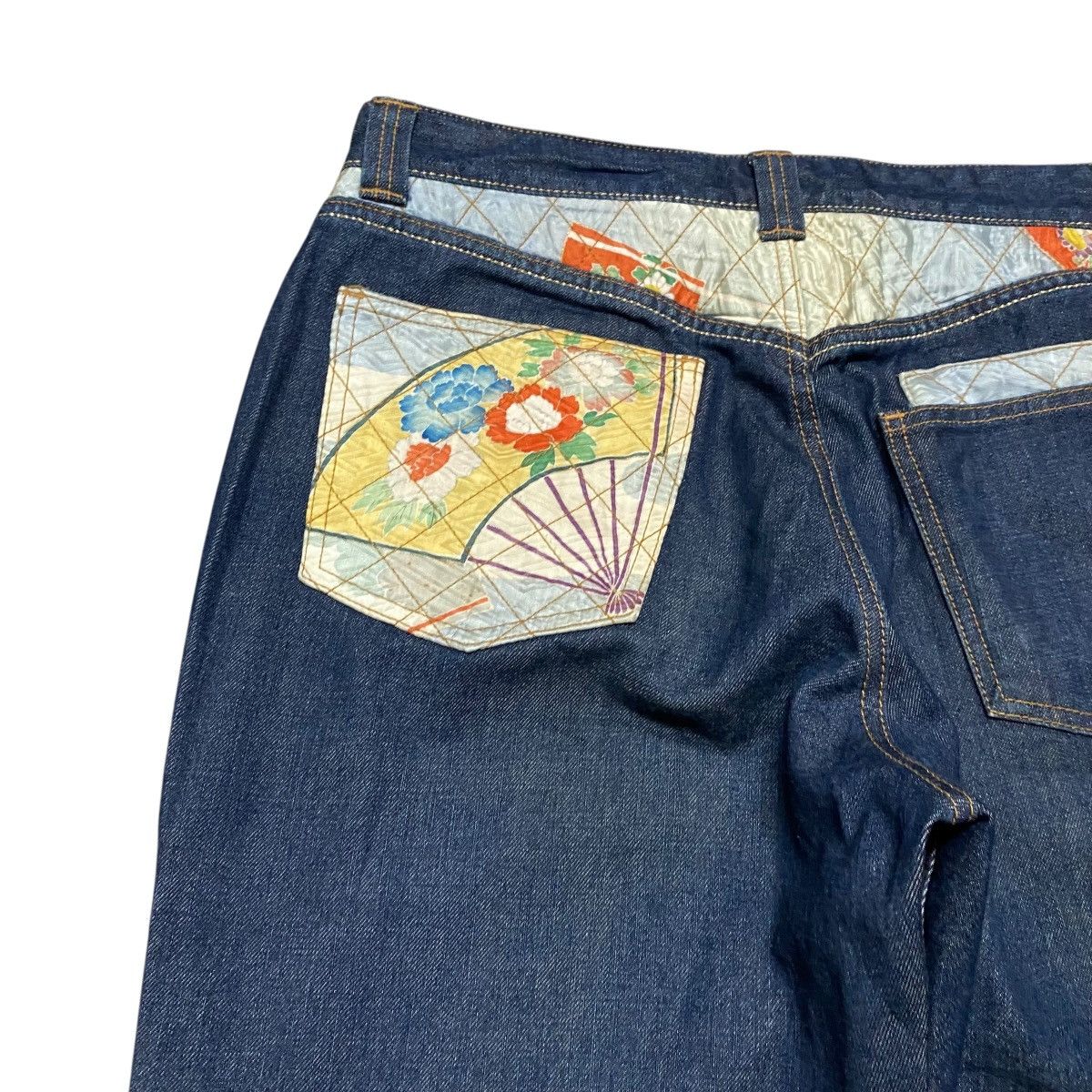 Karakuri Tamashii WAGARAYA Japan Motive Denim Jeans Size US 34 / EU 50 - 11 Thumbnail