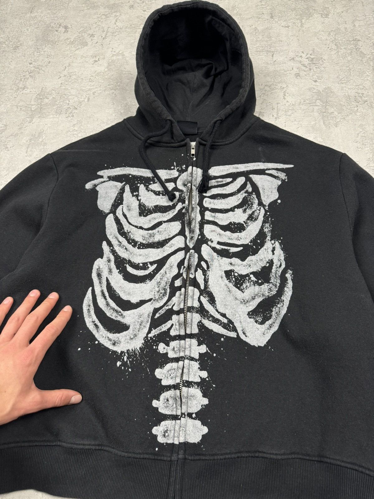 Vintage Vintage Y2K Skeleton Zip UP Hoodie Size M Size US M / EU 48-50 / 2 - 4 Thumbnail