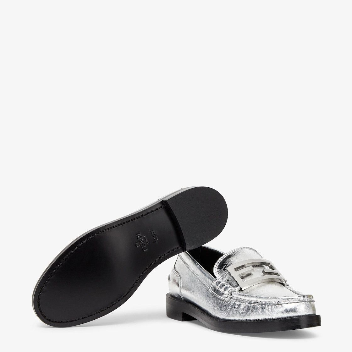 Fendi o1s1wg110125 Loafer in Silver Size US 9 / IT 39 - 5 Thumbnail