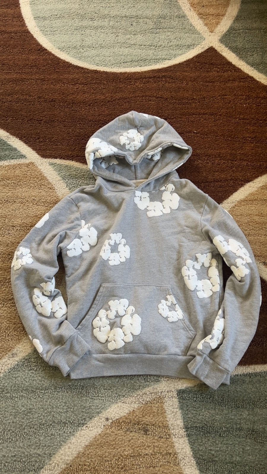 Denim Tears★Wreath カンガルーポケットフーディー Gray DENIM TEARS Denim tears zip up cotton wreath | Grailed