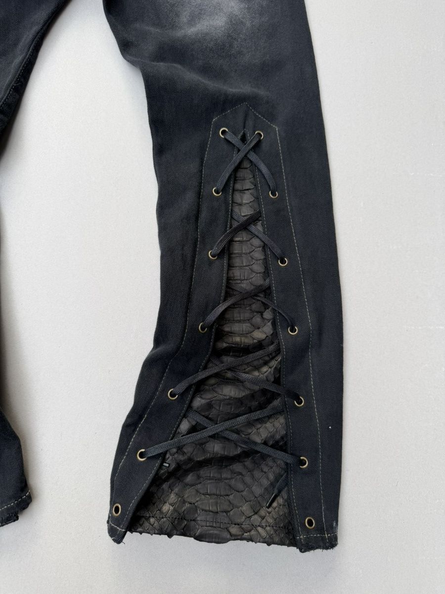 Japanese Brand Goa lace up flare jeans Size US 27 - 7 Thumbnail