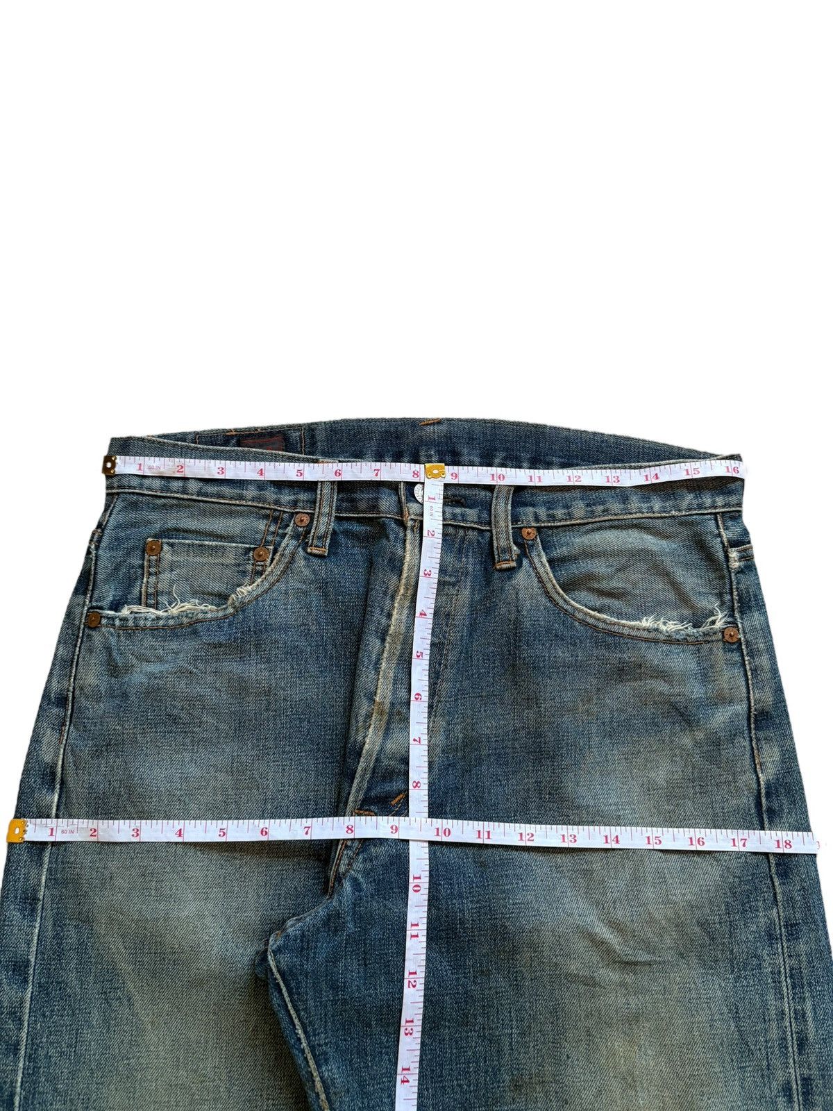 Japanese Brand Vintage Japanese Salty Dog Selvedge Mud Wash Baggy Jeans Size US 33 - 11 Thumbnail