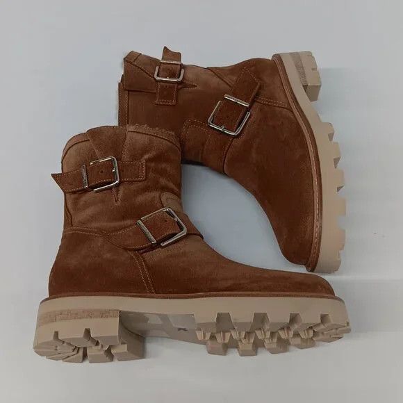 Jimmy Choo Jimmy Choo Youth II Shearling Lined Suede Biker Boots - EU36 Size US 6 / IT 36 - 5 Thumbnail