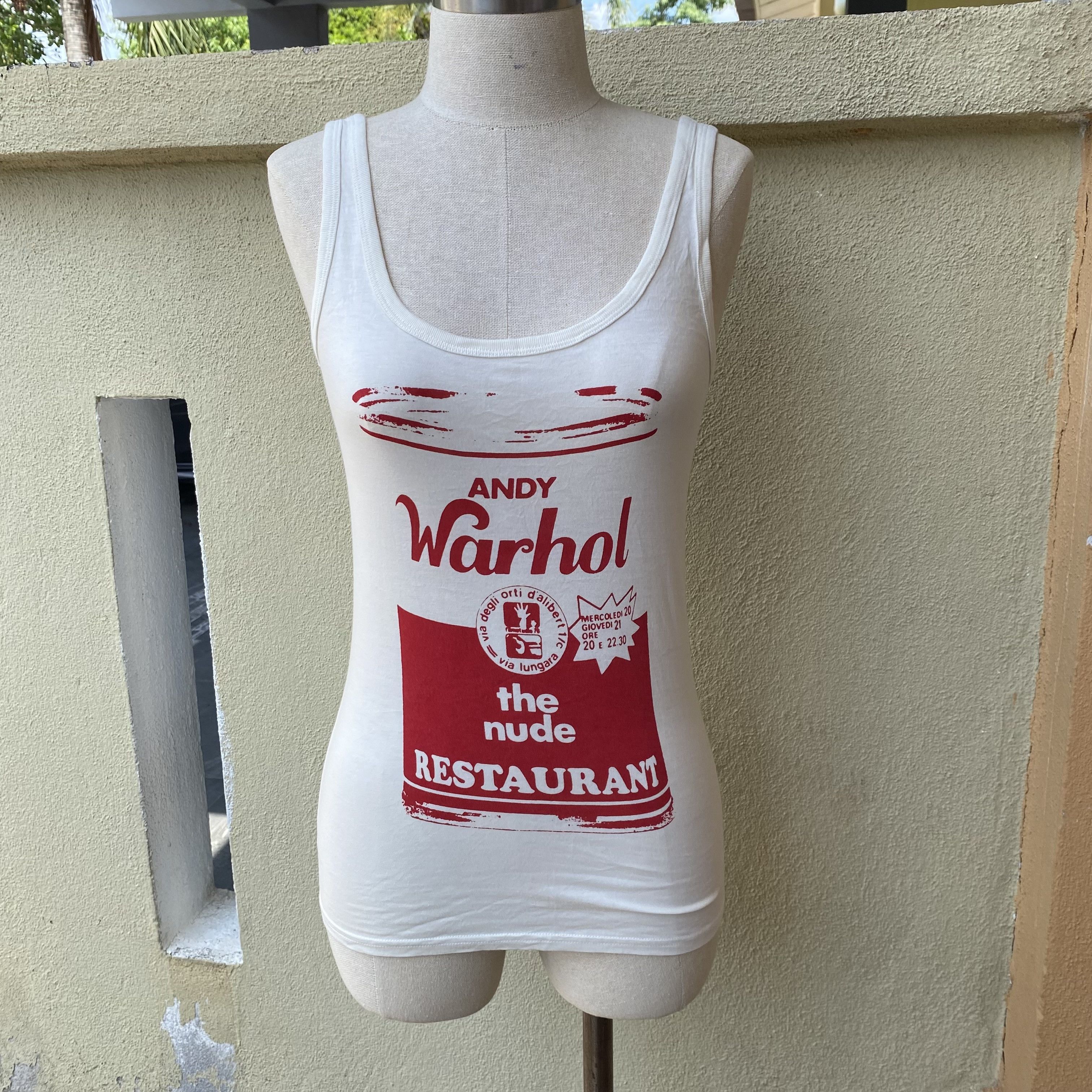image of Andy Warhol By Hysteric Glamour Tank in Cream, Women's (Size Medium)