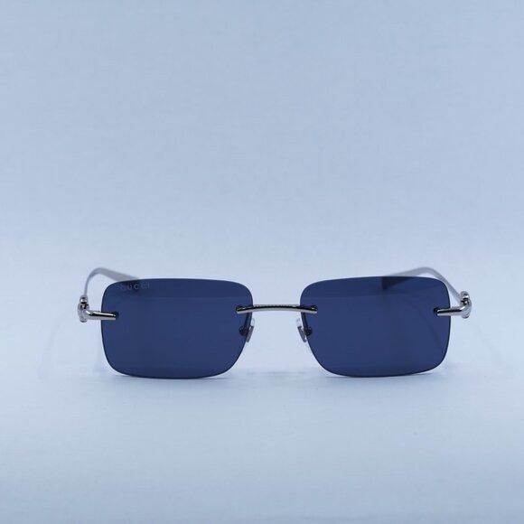 Gucci 🕶️ New Gucci GG1703S 003 Sunglasses - Silver Frame, Blue Size ONE SIZE - 2 Thumbnail