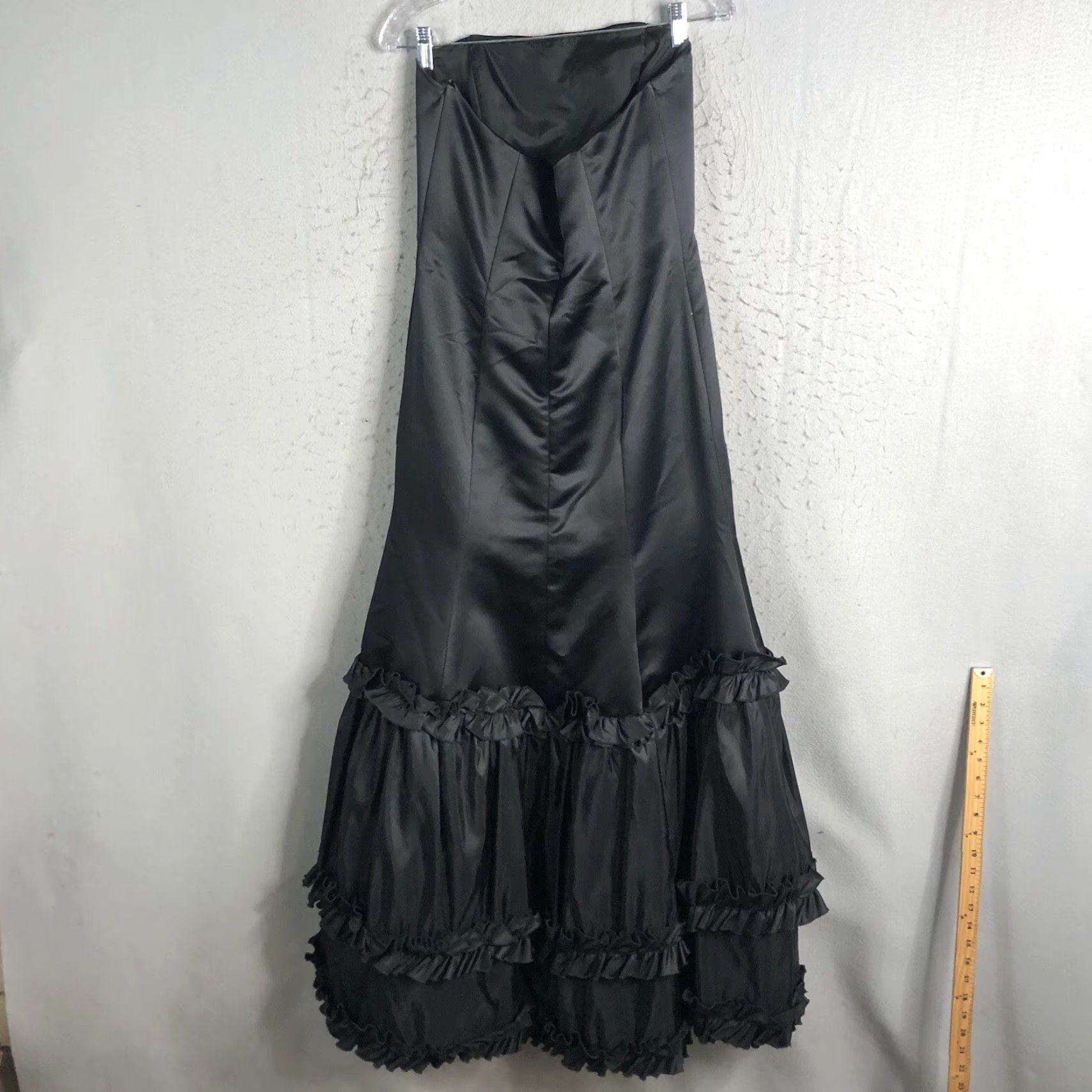 Jessica McClintock VINTAGE Jessica McClintock Formal Dress Womens 10 Black Maxi Whimsigoth 90s Gothic Grunge Theme Swan Size L / US 10 / IT 46 - 3 Thumbnail
