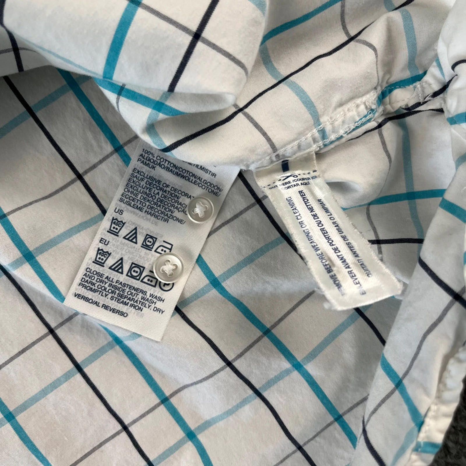 Tommy Hilfiger Tommy Hilfiger Checkered Shirt M White Blue Black Size US M / EU 48-50 / 2 - 6 Thumbnail