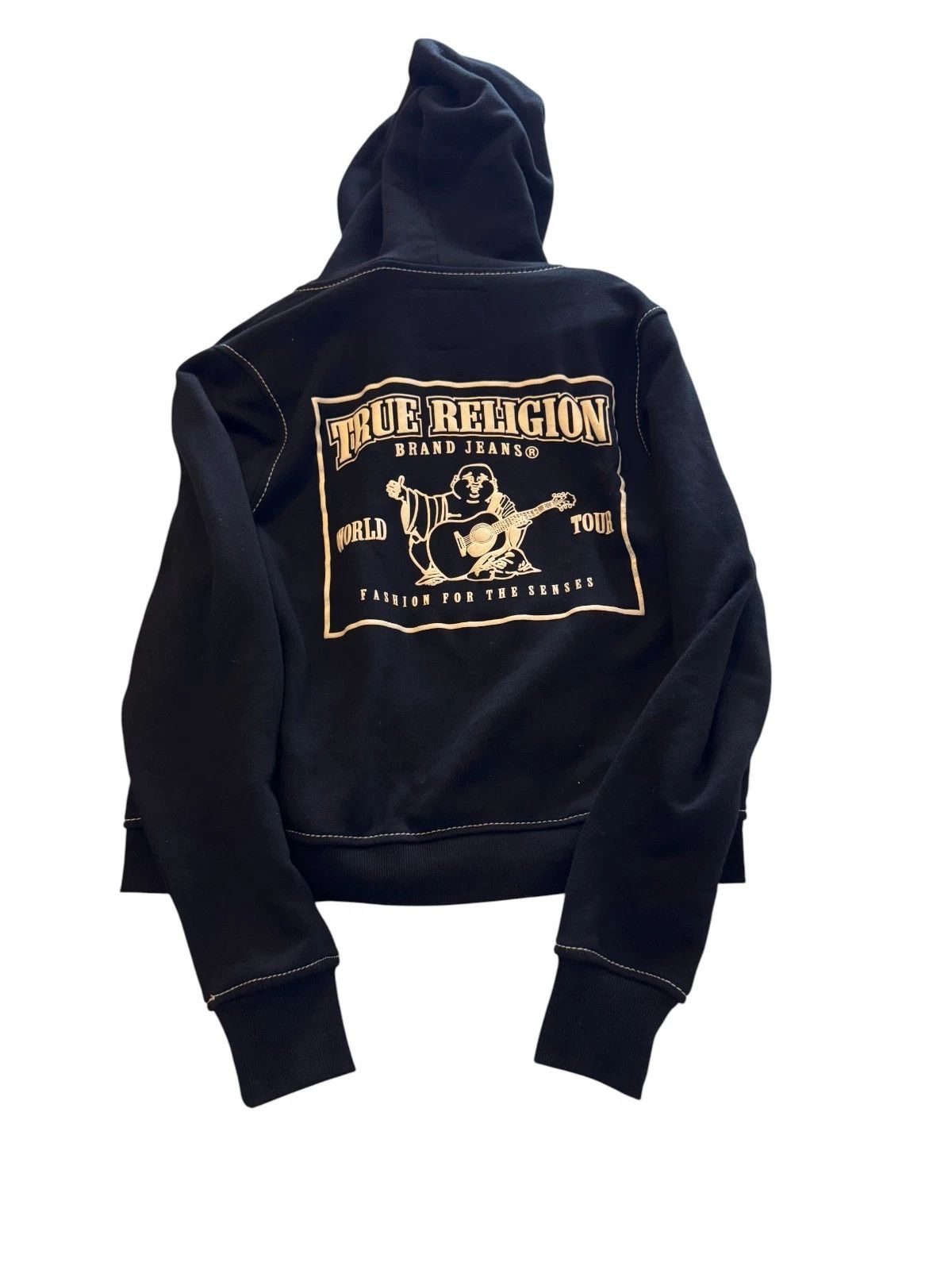 True Religion True Religion Big T Zip Hoodie Black XL Buddha NWT Size XL / US 12-14 / IT 48-50 - 2 Thumbnail