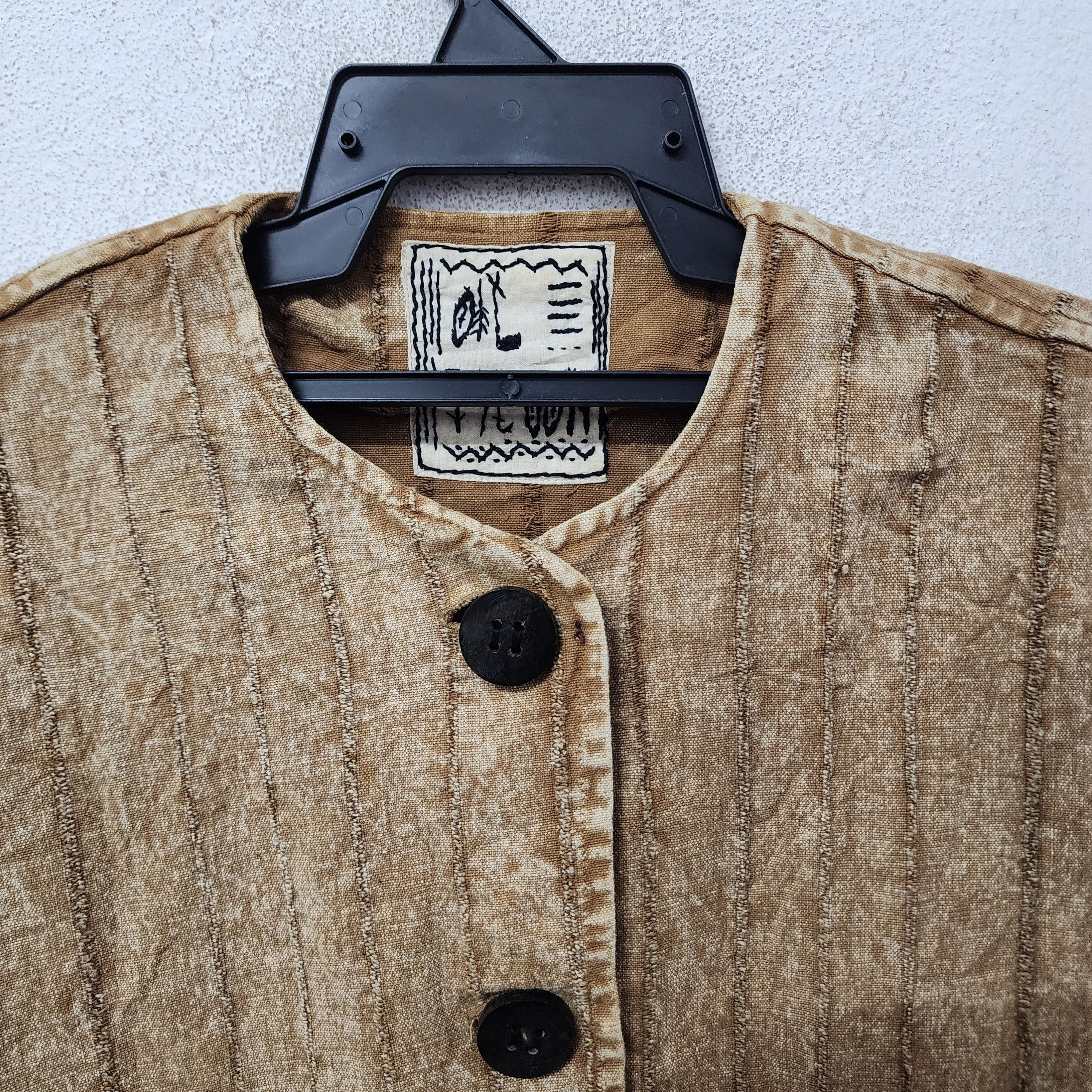 Art Comes First Oil Tycoon Vintage Wood Buttons Up Blouse Size L / US 10 / IT 46 - 6 Thumbnail