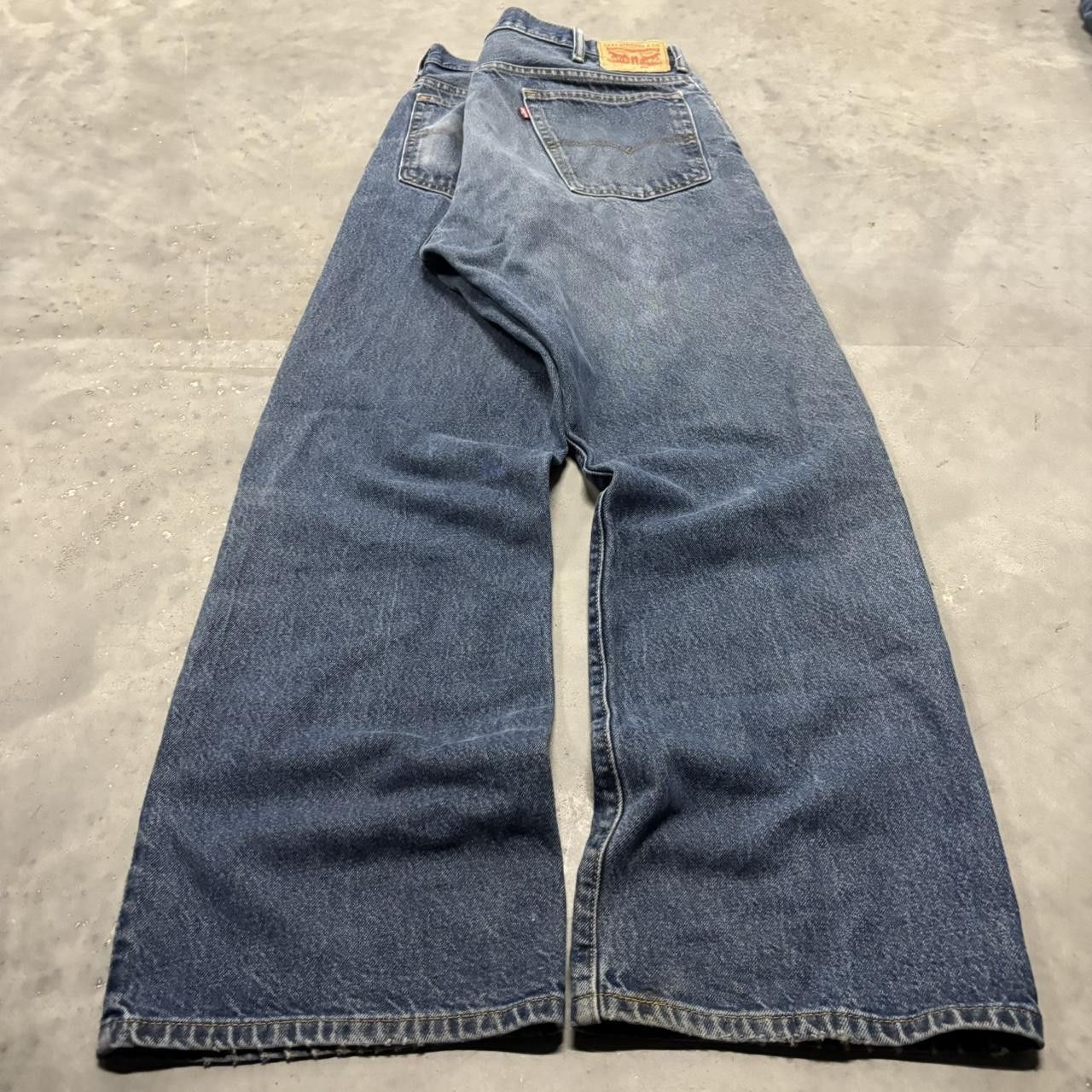 Levi's × Vintage Crazy Vintage Y2K/2000s Baggy Grunge Dark Wash Levis Skater Denim Jeans! Size US 42 / EU 58 - 4 Thumbnail
