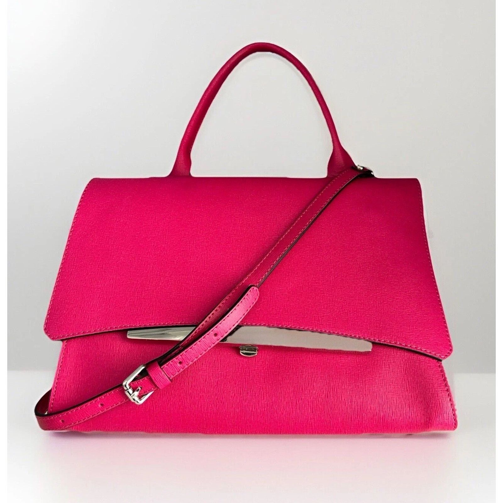 Gianni Chiarini NWT Gianni Chiarini Dua Handbag Hot Pink Bag Italy Metallic Size ONE SIZE - 1 Thumbnail