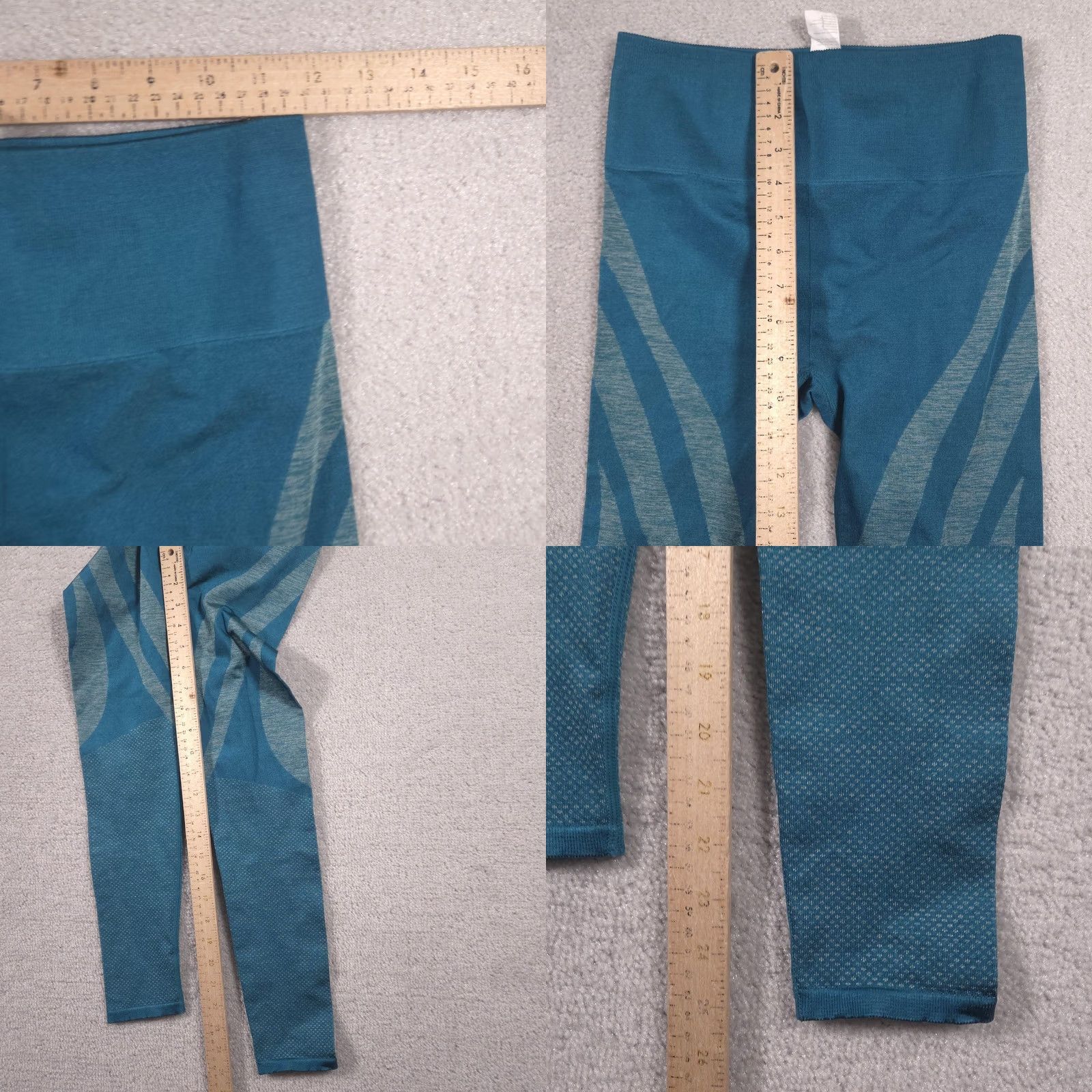 Fabletics VINTAGE Fabletics Leggings Womens S Blue Seamless High Rise Ankle Yoga Athletic Size 28" / US 6 / IT 42 - 8 Thumbnail