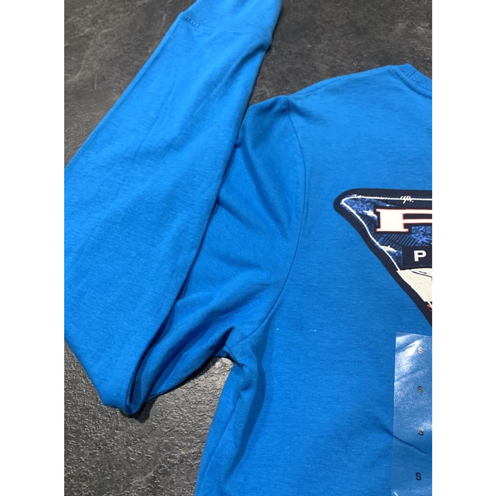 Triangl Columbia Fishing T-Shirt Mens Small Blue Short Sleeve Crew Logo Size US S / EU 44-46 / 1 - 5 Thumbnail