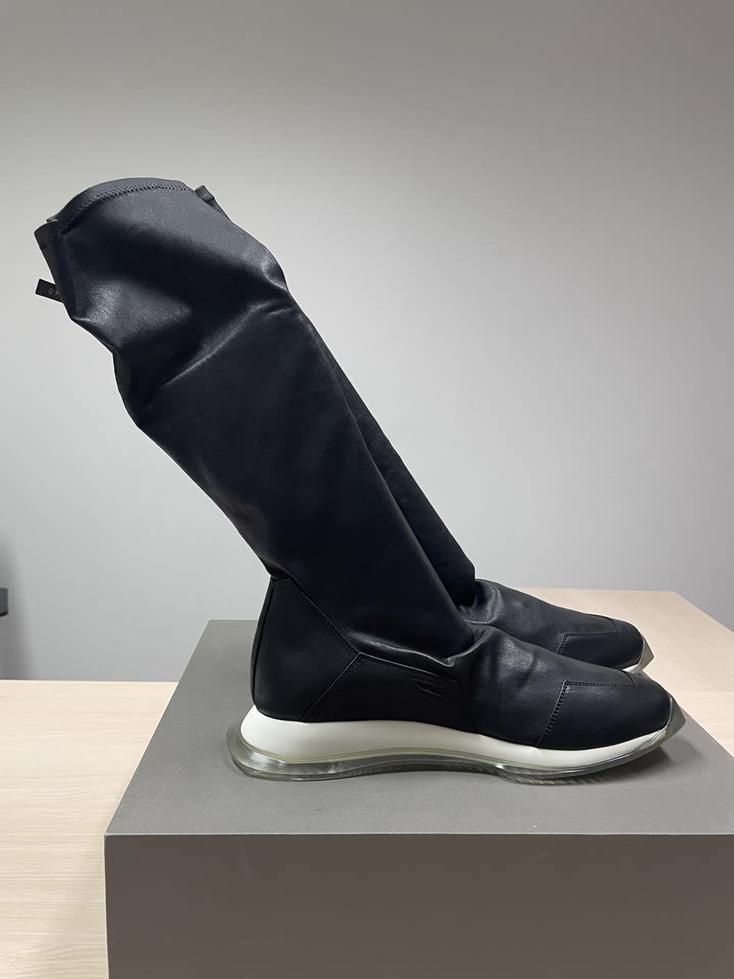 Rick Owens × Rick Owens Drkshdw RICK OWENS HEELED SLIVER BOOTS