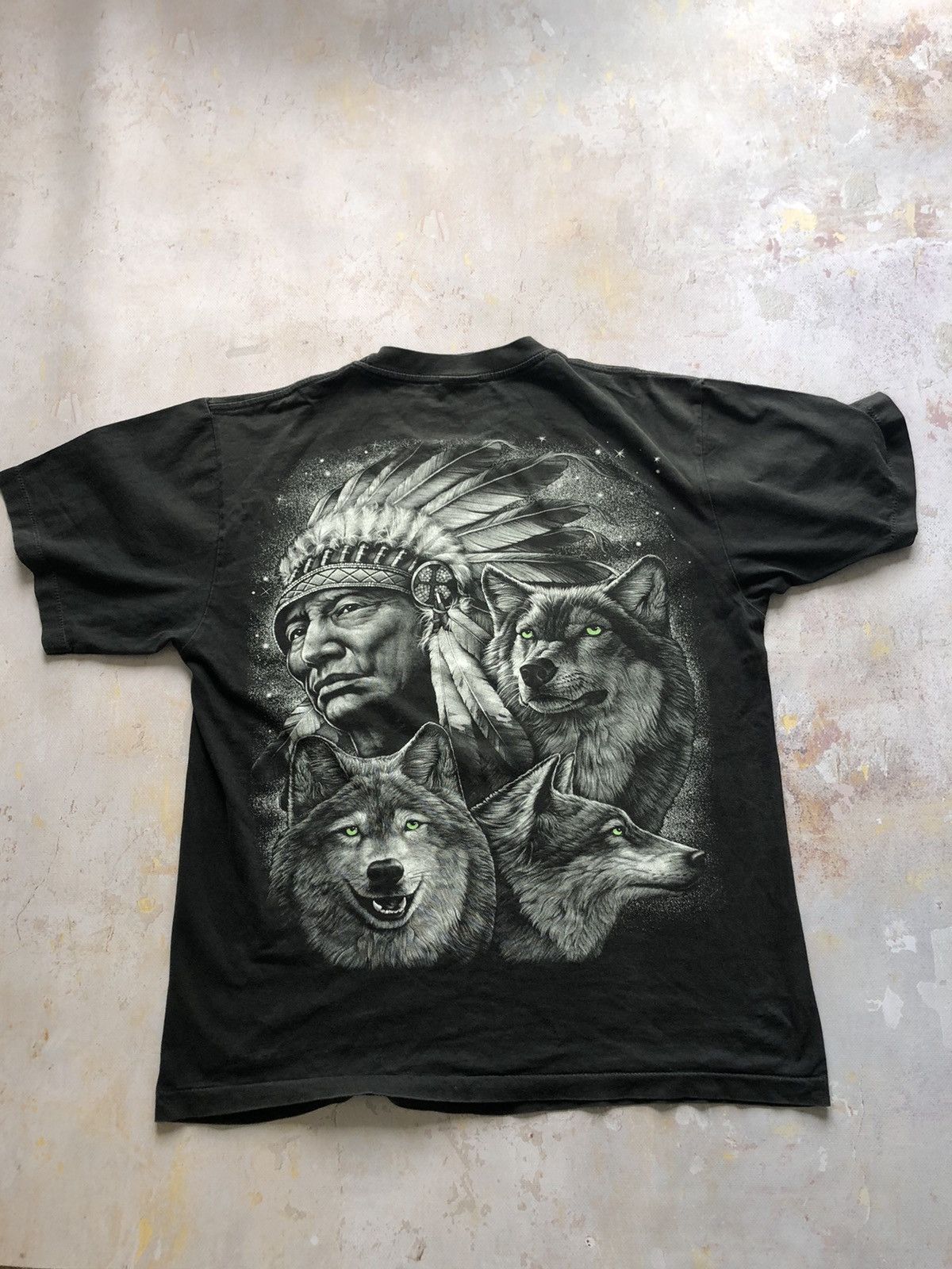 Vintage Vintage Rock n roll tee, indian 90s wolf motorcycle, harley Size US L / EU 52-54 / 3 - 2 Thumbnail