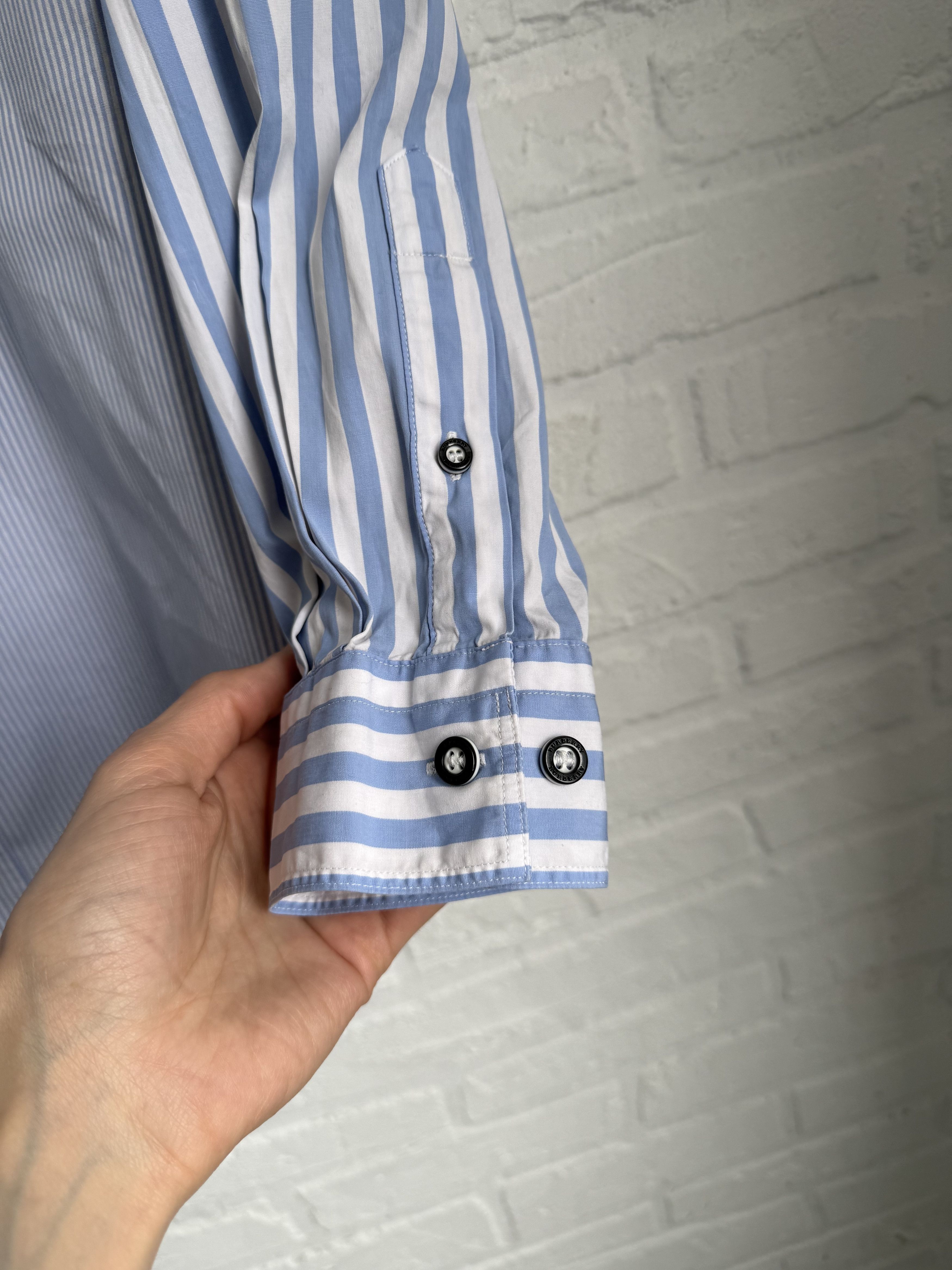 Burberry Burberry London England blue Striped shirt Size US L / EU 52-54 / 3 - 10 Thumbnail