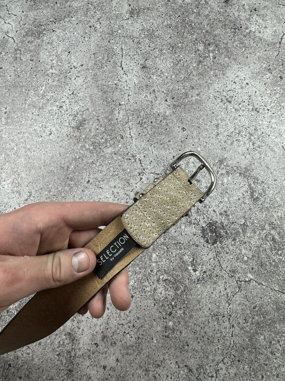 Japanese Brand 00’s NUMBER NINE STYLE LEATHER RARE Y2K PEARL BELT VINTAGE Size ONE SIZE - 4 Thumbnail