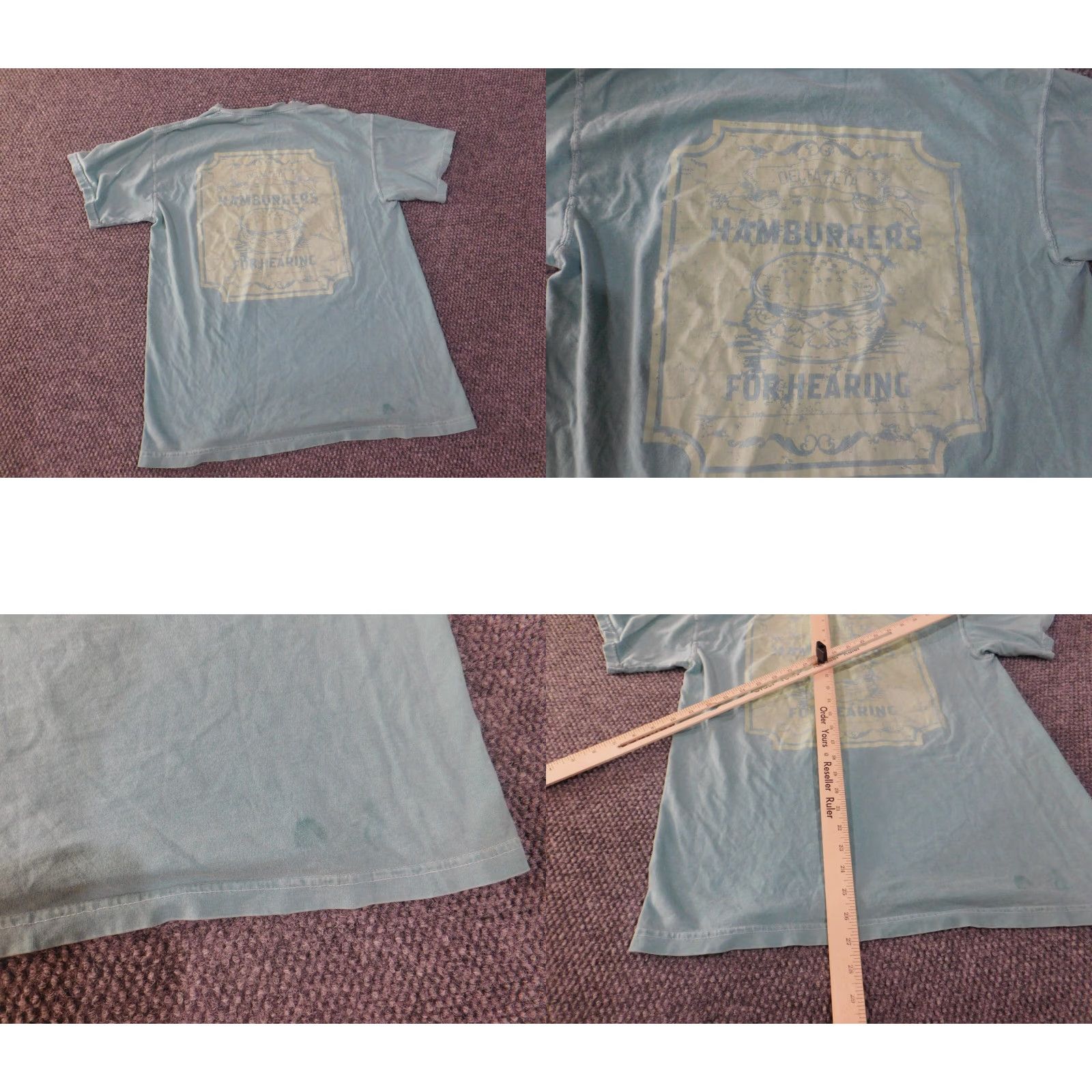 Comfort Colors Comfort Colors T-Shirt Mens Blue Delta Zeta Hamburgers Medium Regular Cotton Short Sleeve Crew Neck Logo Size US M / EU 48-50 / 2 - 9 Thumbnail
