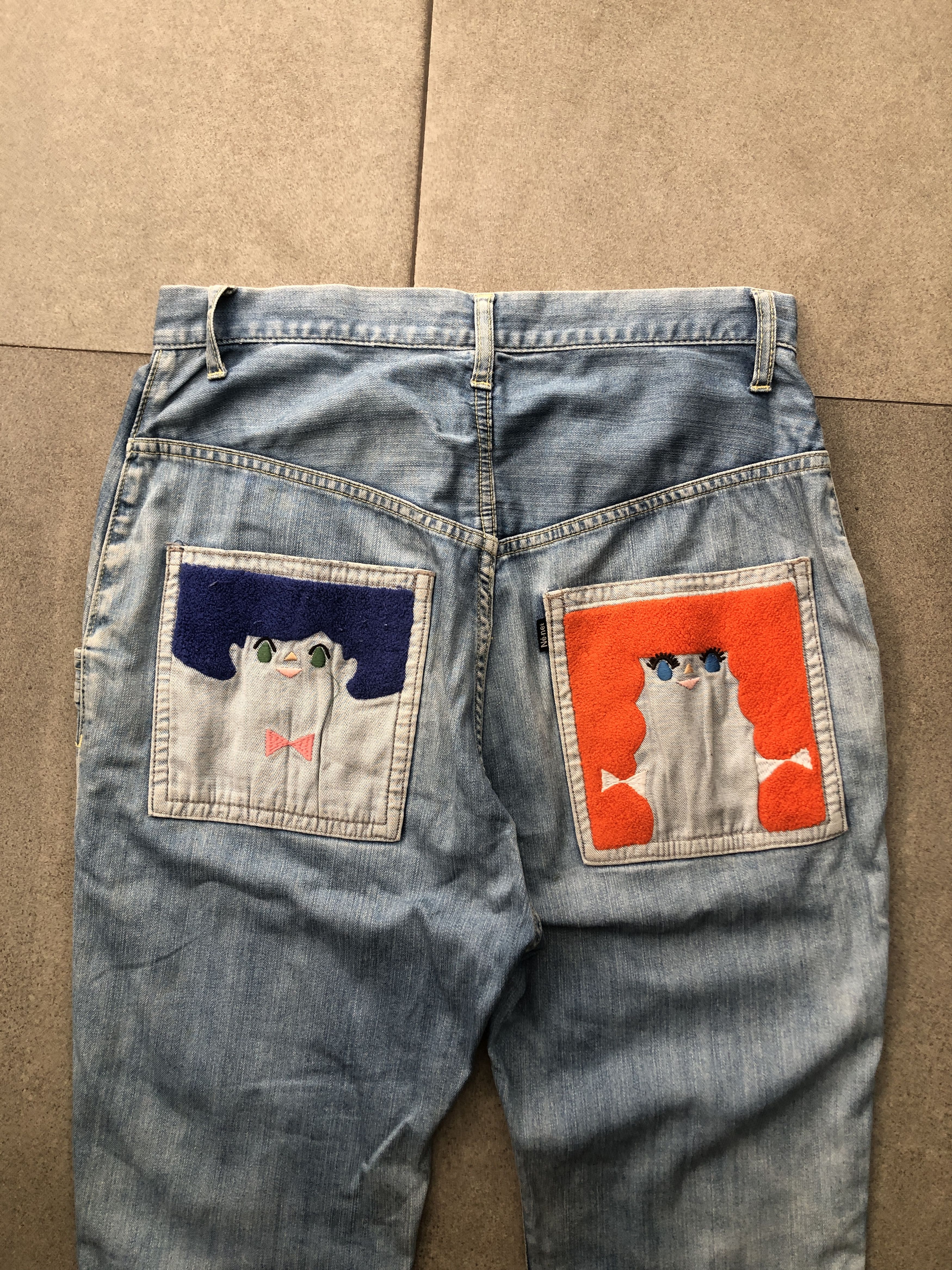 Ne-Net Archive Ne-net by Issey Miyake Character Embroidery Denim Size 30" / US 8 / IT 44 - 7 Thumbnail