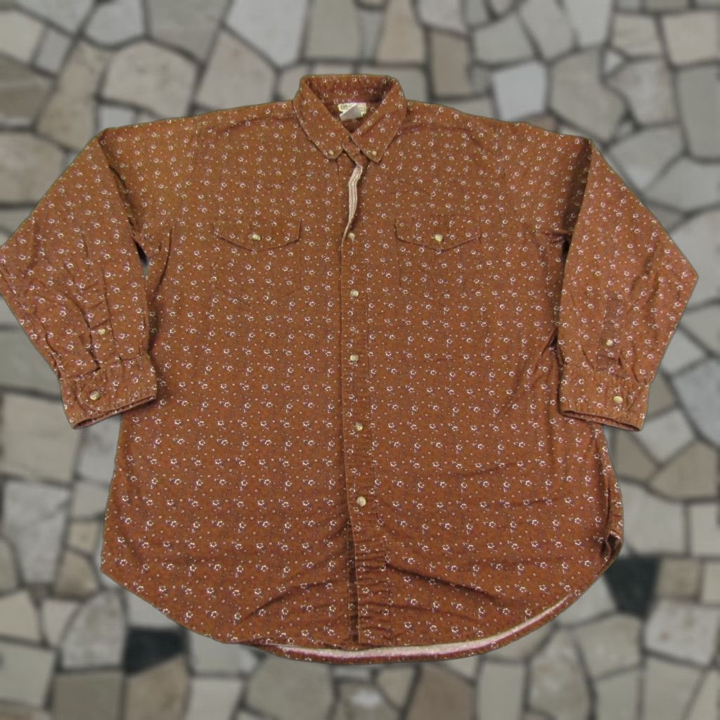 Express VINTAGE Express Western Shirt Mens Large Casual Button-Up Floral Cowboy 90s Orange Size US L / EU 52-54 / 3 - 1 Thumbnail