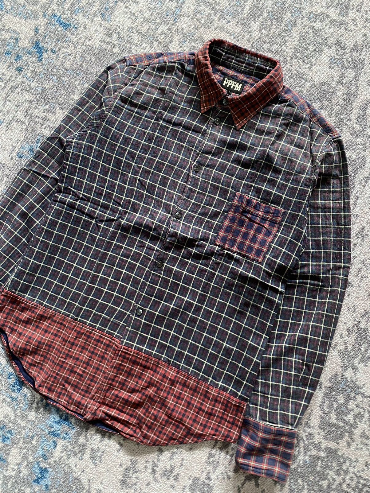 Japanese Brand × PPFM PPFM Plaid Button Junya Watanabe Style Size US M / EU 48-50 / 2 - 3 Thumbnail