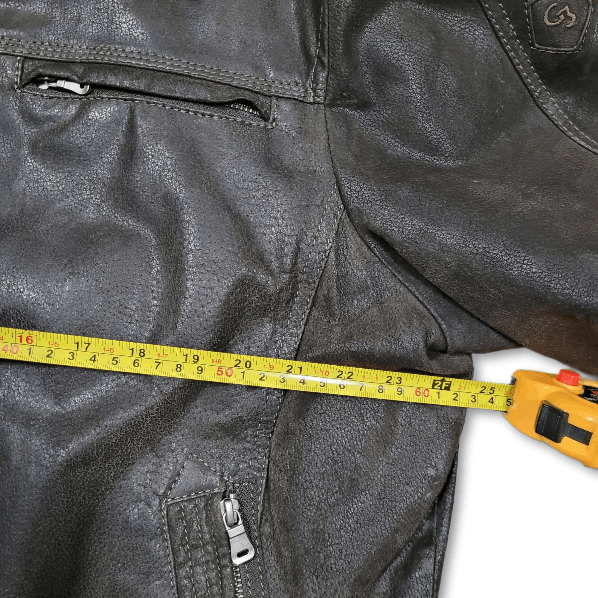 Vintage LEATHER JACKET - Men's leather jacket - Swiss Bomber - XXL Size US XL / EU 56 / 4 - 6 Thumbnail